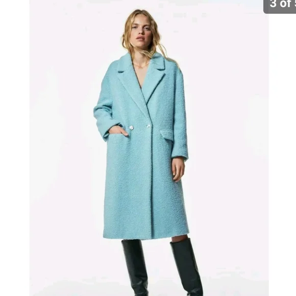 Zara Wool Coat -Limited edition Sky Blue 8357-477 . Bloggers Favorit - Picture 4 of 16
